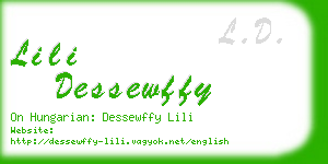 lili dessewffy business card